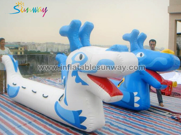 Inflatable dragon game